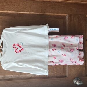 Carter's 3 Piece Candy Cane Pajama Sets NWT Mix And Match 1 Top 2 Bottoms